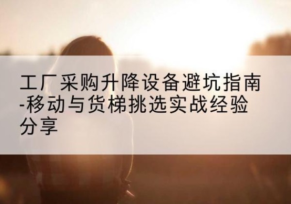 咸安移动式升降机怎么选-工厂采购升降设备避坑指南-移动与货梯挑选实战经验分享
