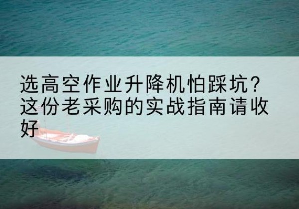 咸安高空作业升降机厂家推荐-选高空作业升降机怕踩坑？这份老采购的实战指南请收好